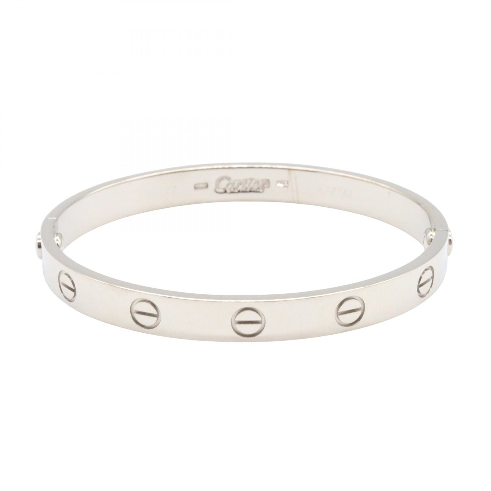 カルティエ CARTIER ラブブレス ブレスレット アクセサリー K18WG（ホワイトゴールド） レディース シルバー系 B6067617 【中古】