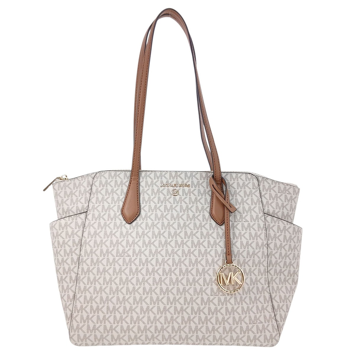 Michael Kors マイケルコース トートバッグ トートバッグ 30S2G6AT2B PVCコーティングキャンバス ベージュ レディース【中古】