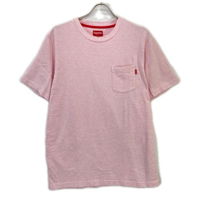 シュプリーム ピンク S/S Pocket Tee ポケットTシャツ L