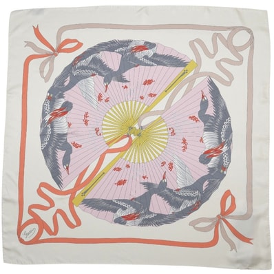 ■未使用品■GUCCI グッチ FLY SWAN スカーフ サイズ90×90 大判 シルクツイル イタリア製 20260916/RB0823