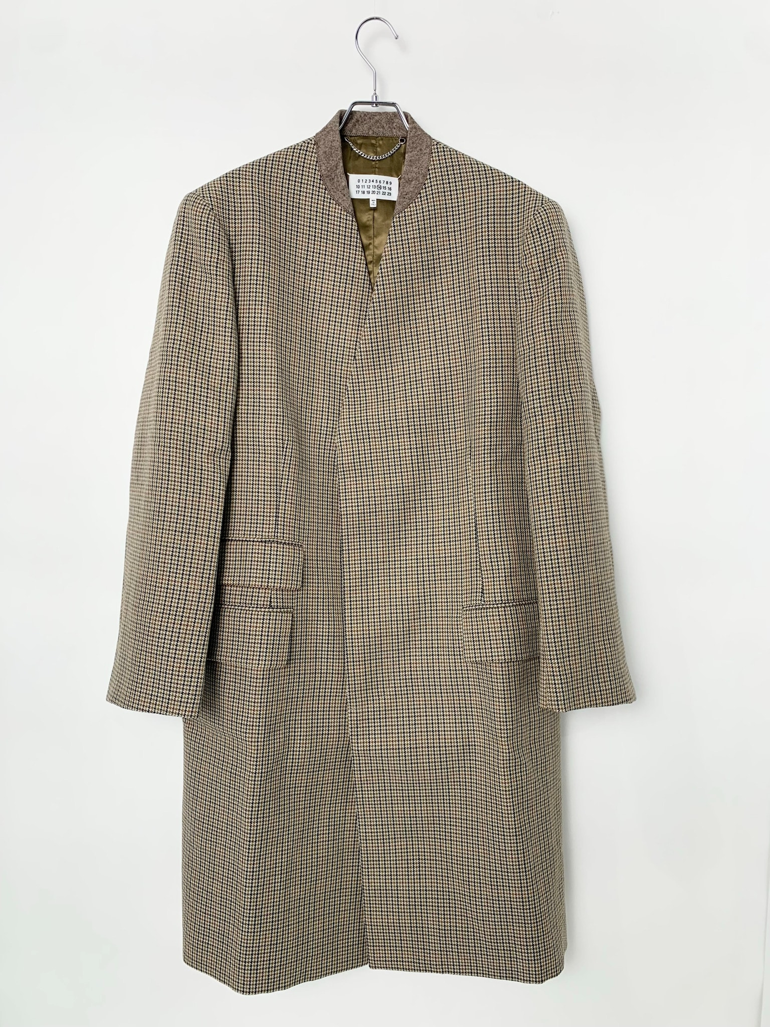 Maison Margiela Wool Twill Minimal Coat "Brown"