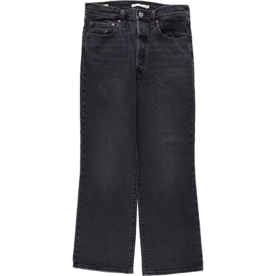 古着 リーバイス Levi's RIBCAGE CROP BOOT ビッグE ブラックデニム ブーツカットデニムパンツ レディースXL(w31)相当 BIG E/eaa641330