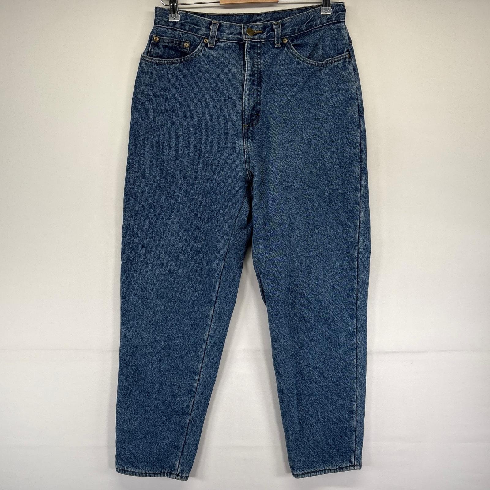 古着 90's/90年代 エルエルビーン L.L.Bean USA製 デニム パンツ フリースライナー テーパード ジーパン 12  ブルー系 レディース
