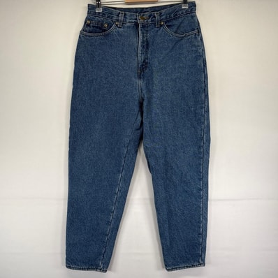 古着 90's/90年代 エルエルビーン L.L.Bean USA製 デニム パンツ フリースライナー テーパード ジーパン 12 ブルー系 レディース
