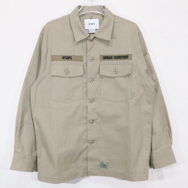 WTAPS ダブルタップス 21AW BUDS シャツ コヨーテブラウン 長袖
