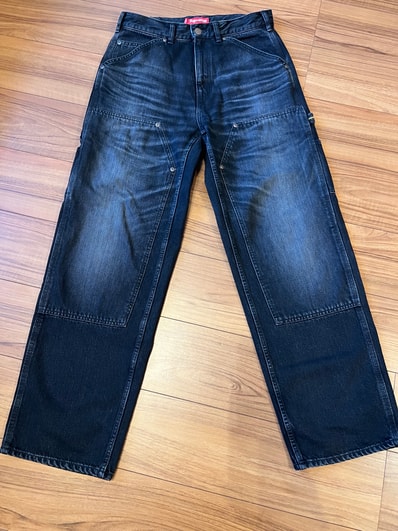 Supreme Worn Double Knee Denim Painter Jean "Washed Black"