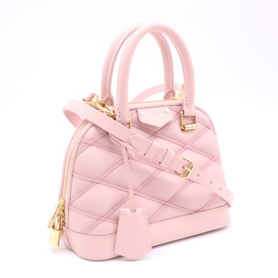 美品 LOUIS VUITTON ルイ・ヴィトン ラムレザー アルマBB マルタージュ ロザベラ M24453 2wayハンドバッグ ピンク ラムスキン レディース