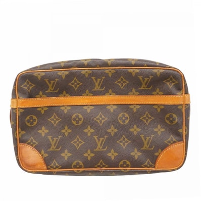 【6dc2360】ルイヴィトン クラッチバッグ モノグラム コンピエーニュ28 M51845 ブラウン【中古】メンズ レディース ユニセックス