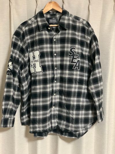 WIND AND SEA x HYSTERIC GLAMOUR Check Shirt "Black"