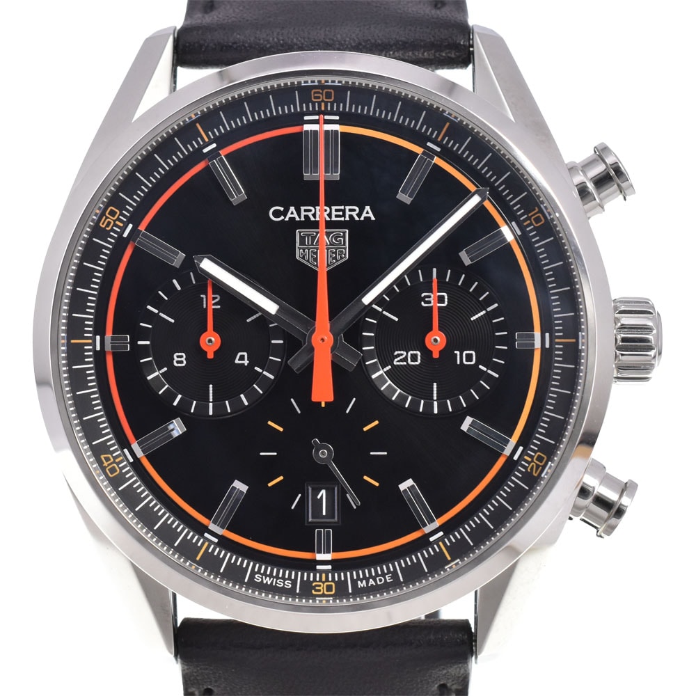 タグホイヤー TAG HEUER CBN201C.FC6542 カレラ キャリバー ホイヤー 02 クロノグラフ 自動巻き メンズ 美品 箱・保証書付き B#146780