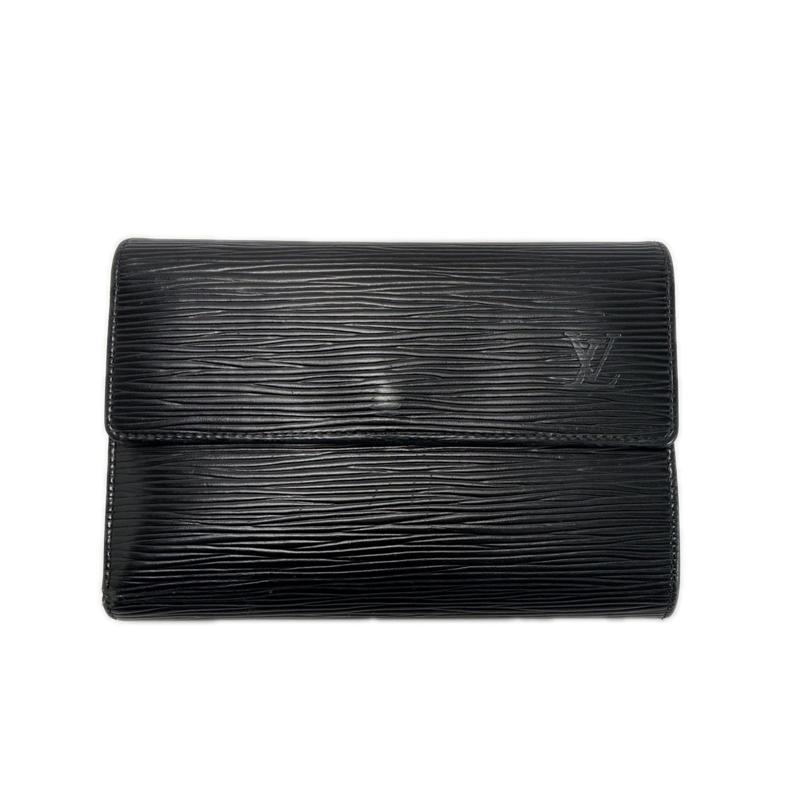 LOUIS VUITTON ルイヴィトン エピ ポルトトレゾール・エテュイ パピエ M63712 ブラック 3つ折り財布