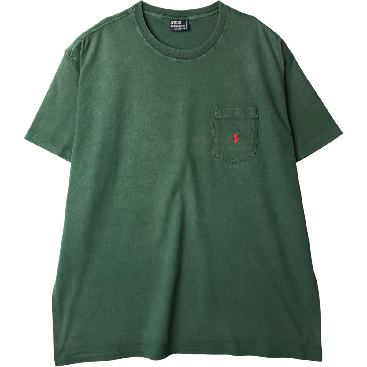古着 ラルフローレン Ralph Lauren POLO by Ralph Lauren 半袖 ワンポイントロゴポケットTシャツ USA製 メンズXL相当/eaa589465