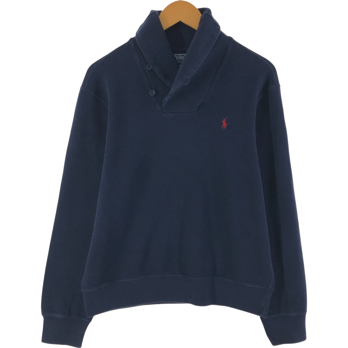 古着 ラルフローレン Ralph Lauren POLO by Ralph Lauren ショールカラー ハーフボタン スウェットシャツ トレーナー メンズL相当/eaa528965