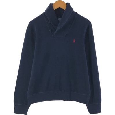 古着 ラルフローレン Ralph Lauren POLO by Ralph Lauren ショールカラー ハーフボタン スウェットシャツ トレーナー メンズL相当/eaa528965