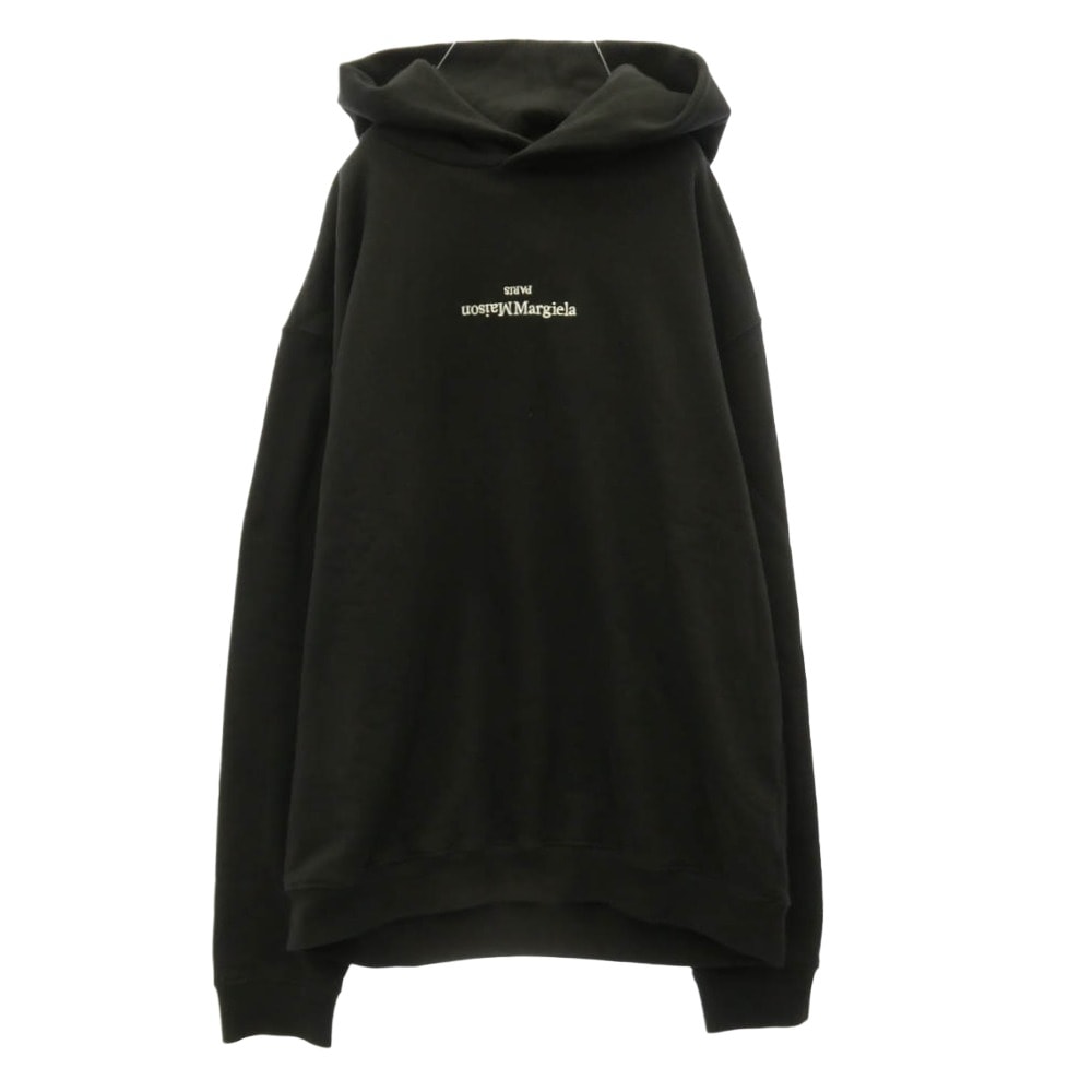 MAISON MARGIELA メゾンマルジェラ 20AW S50GU0149 反転ロゴ 四つタグ 10ライン スウェット プルオーバーパーカー ブラック系 46【中古】
