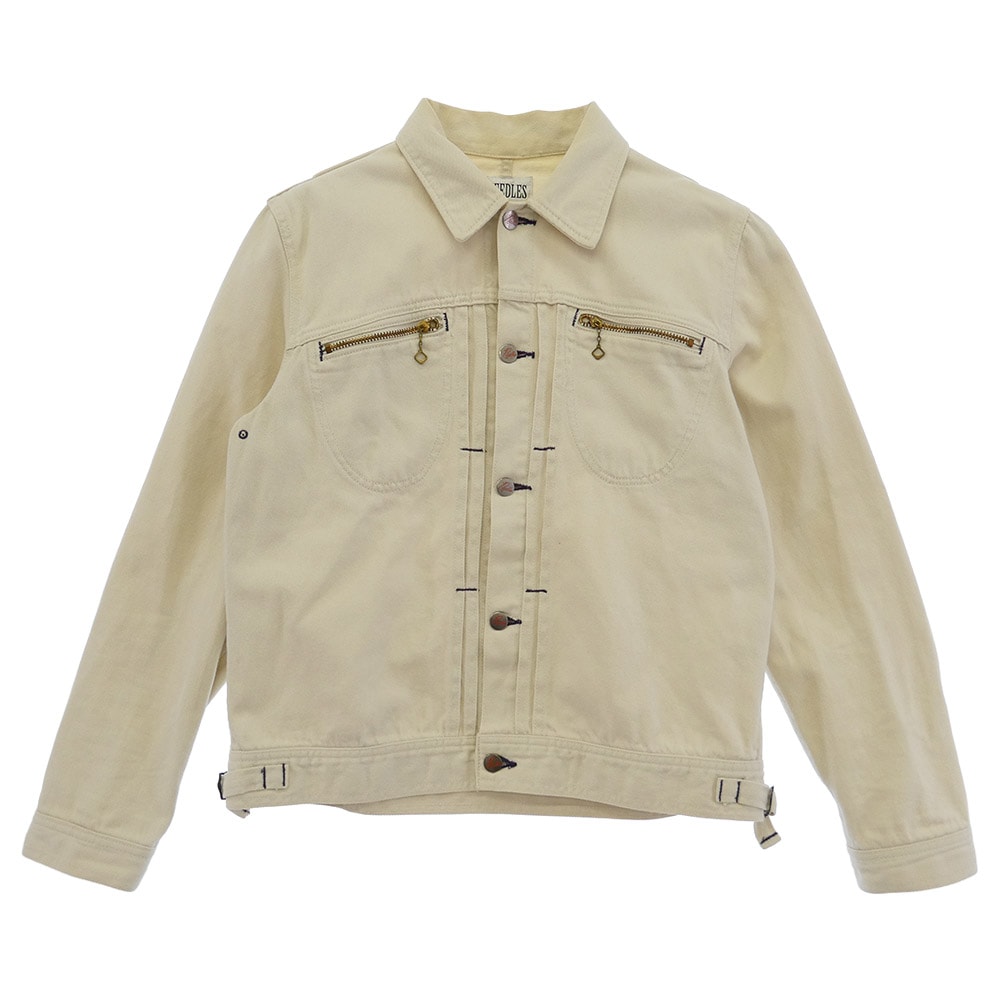 Needles ニードルス デニム コットン 日本製 トラッカー ジャケット オフホワイト系 M【中古】
