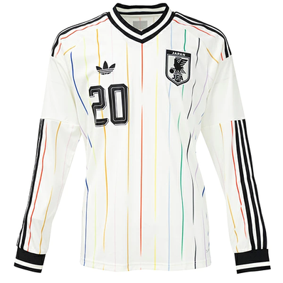 adidas Soccer Japan 2026 Away Authentic Jersey Long Sleeve #20 Takefusa Kubo "OffWhite/Black"