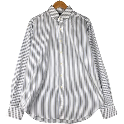 古着 ラルフローレン Ralph Lauren POLO by Ralph Lauren REGENT CLASSIC FIT ワイドカラー 長袖 コットンストライプシャツ メンズL相当/eaa600791