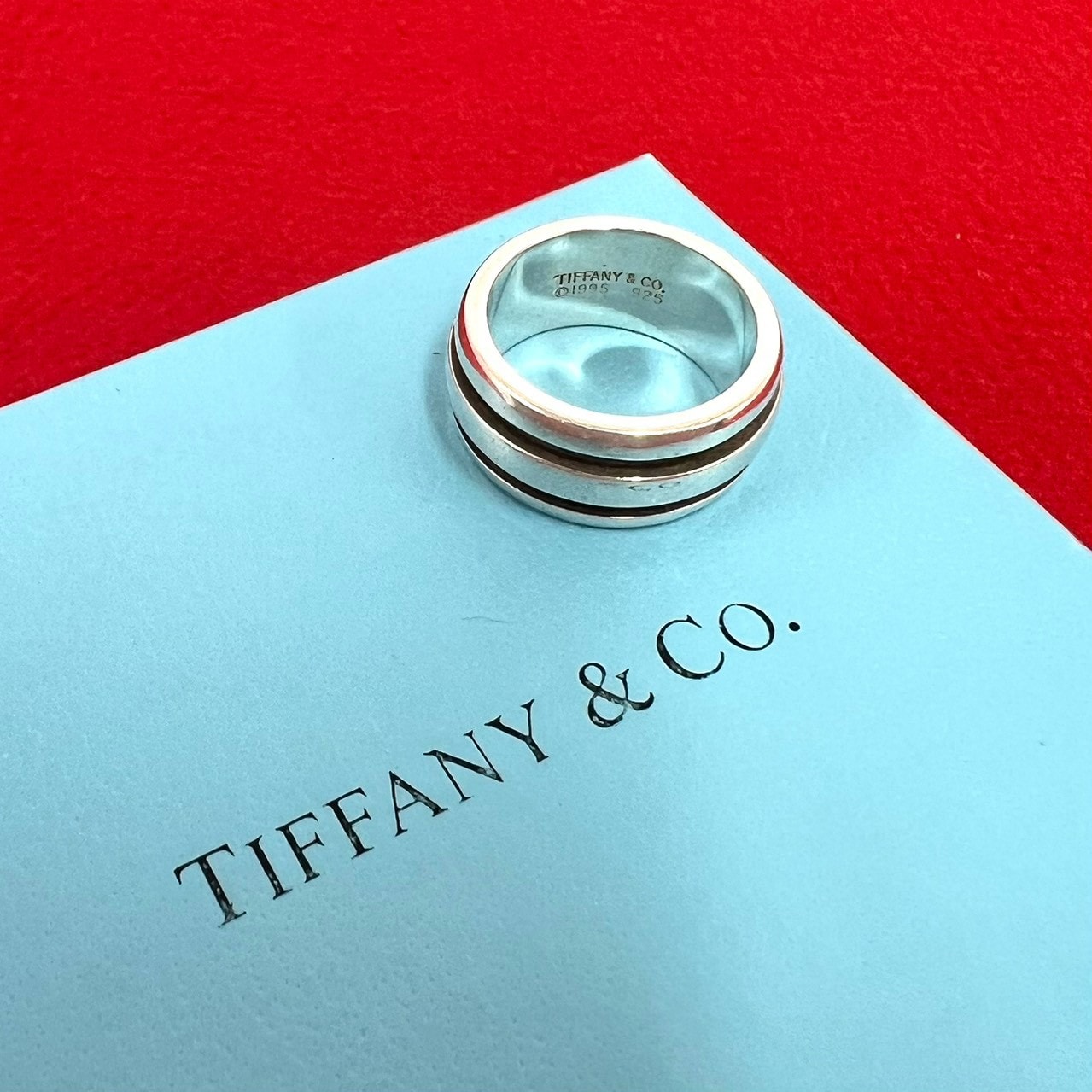 TIFFANY&Co. ティファニー グルーブ ド ダブル リング シルバー925 リング・指輪 9号 シルバー
 185-3