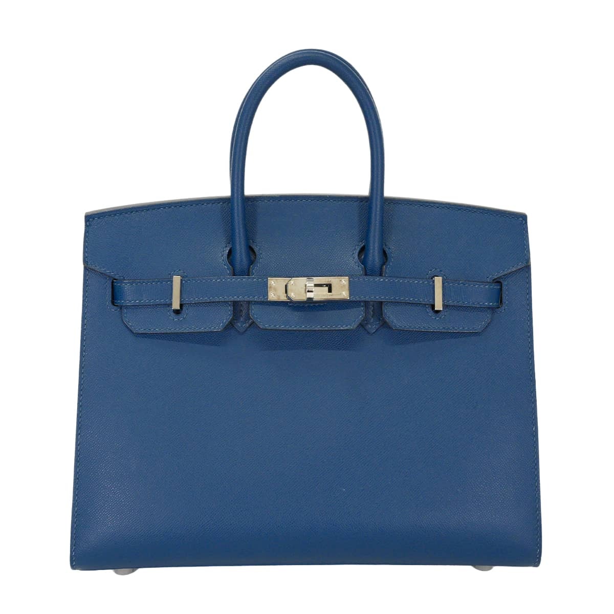 HERMES エルメス ハンドバッグ バーキン25 セリエ 外縫い ブルードプリュス ヴォーマダム シルバー金具 Y刻印 SAランク【中古】