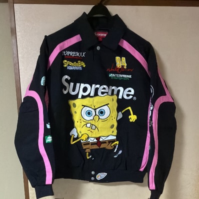 Supreme x SpongeBob SquarePants Jeff Hamilton Racing Jacket "Black"