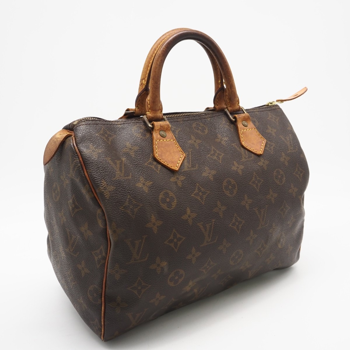 LOUIS VUITTON ルイ・ヴィトン モノグラム キャンバス スピーディ30 M41526 ハンドバッグ ブラウン コーティングキャンバス レザー レディース