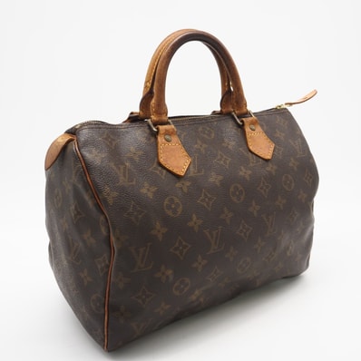 LOUIS VUITTON ルイ・ヴィトン モノグラム キャンバス スピーディ30 M41526 ハンドバッグ ブラウン コーティングキャンバス レザー レディース