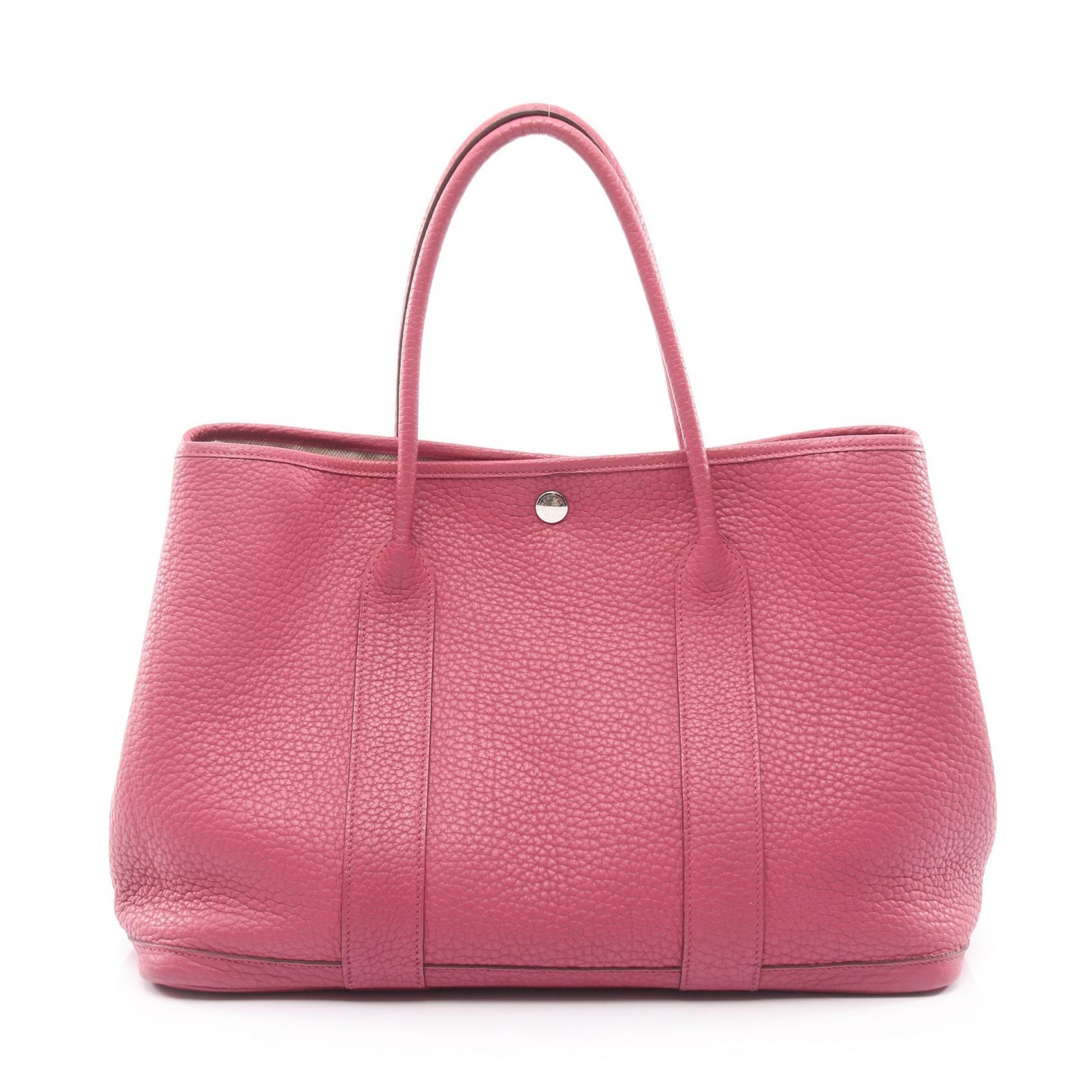 エルメス HERMES ガーデンパーティPM トートバッグ バッグ レザー ネゴンダ ネゴンダ ローズウッド □P刻印(2012年製造) レディース ピンク系 【中古】