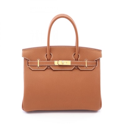 エルメス HERMES バーキン30 ゴールド ハンドバッグ バッグ トゴ トゴ レディース ブラウン系 【中古】