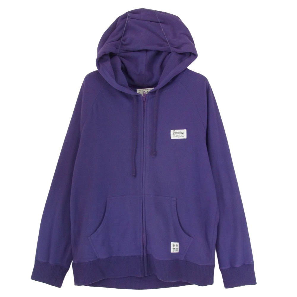 WACKO MARIA ワコマリア パーカー ロゴパッチ フリース ジップアップ フーディー パーカー パープル系 M【中古】