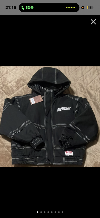 Supreme x Mitchell & Ness Twill Stadium Jacket "Black"