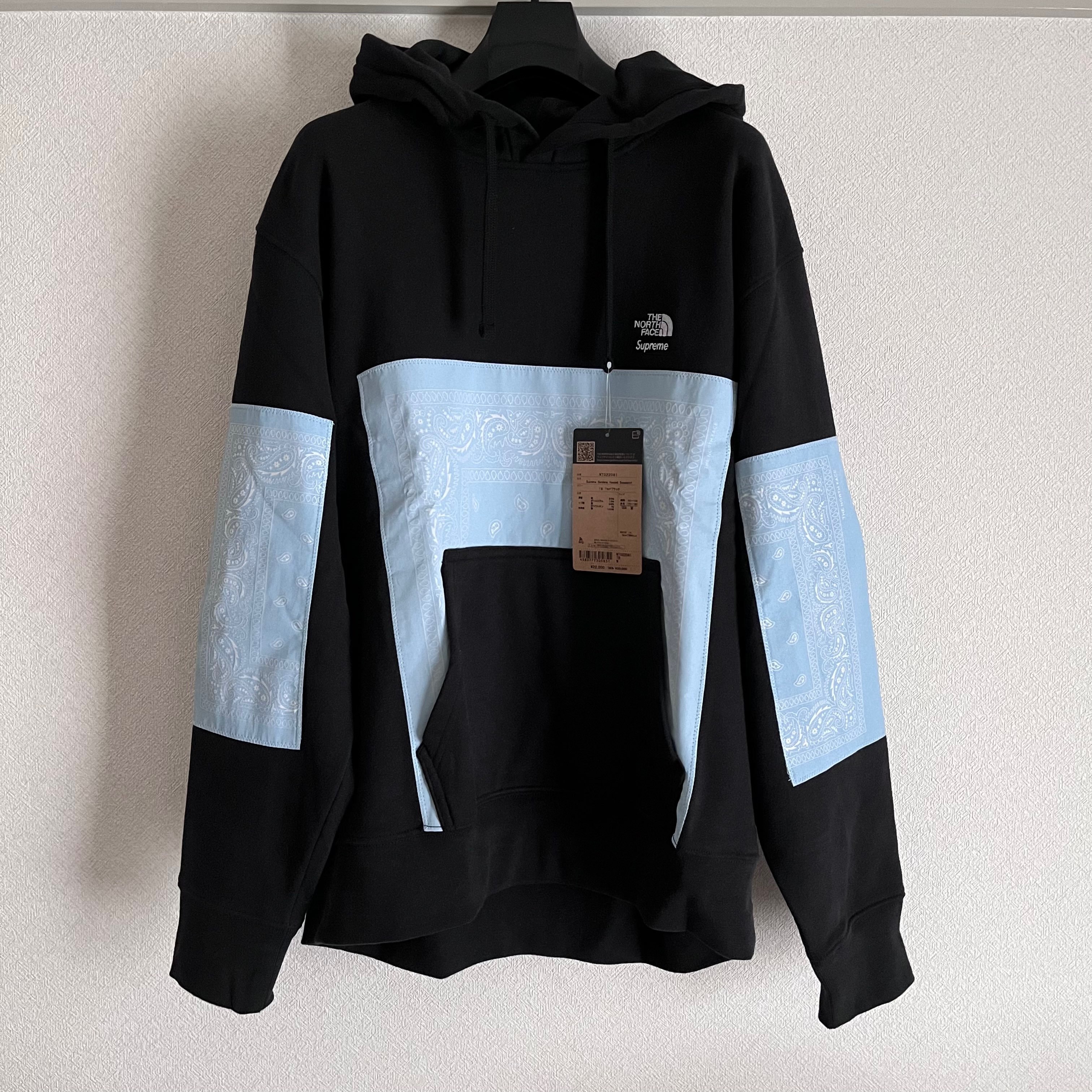 Supreme x The North Face Bandana Hooded Sweatshirt "Black"