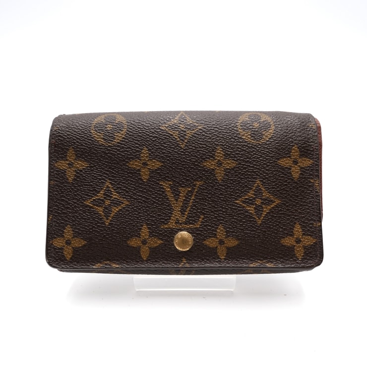 LOUIS VUITTON(ルイ・ヴィトン)ポルトモネ・ビエ・トレゾール ヴィンテージ 二つ折り財布 モノグラム ブラウン ゴールド金具 レディース【中古】
