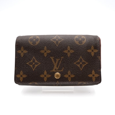 LOUIS VUITTON(ルイ・ヴィトン)ポルトモネ・ビエ・トレゾール ヴィンテージ 二つ折り財布 モノグラム ブラウン ゴールド金具 レディース【中古】