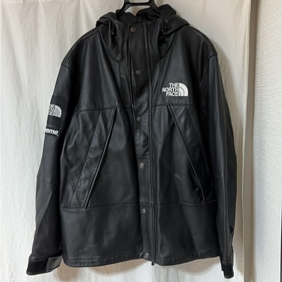 Supreme x The North Face Leather Mountain Parka "Black"