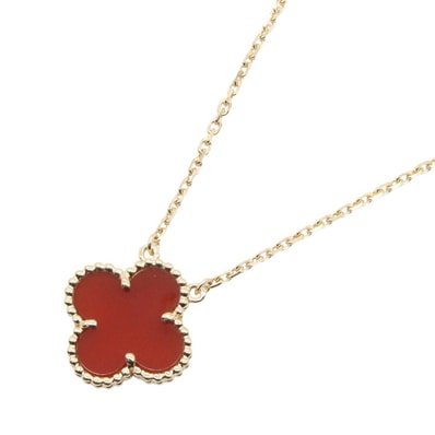 ヴァンクリーフ&アーペル Van Cleef & Arpels ヴィンテージアルハンブラ カーネリアン ネックレス ネックレス ジュエリー K18(イエローゴールド) カーネリアン レディース ゴールド系 / レッド系 VCARD38500