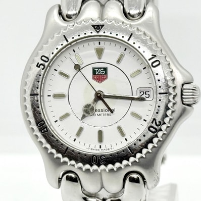 TAG HEUER タグホイヤー プロフェッショナル 200m S99.006K ホワイト QZ メンズ 腕時計 稼働品