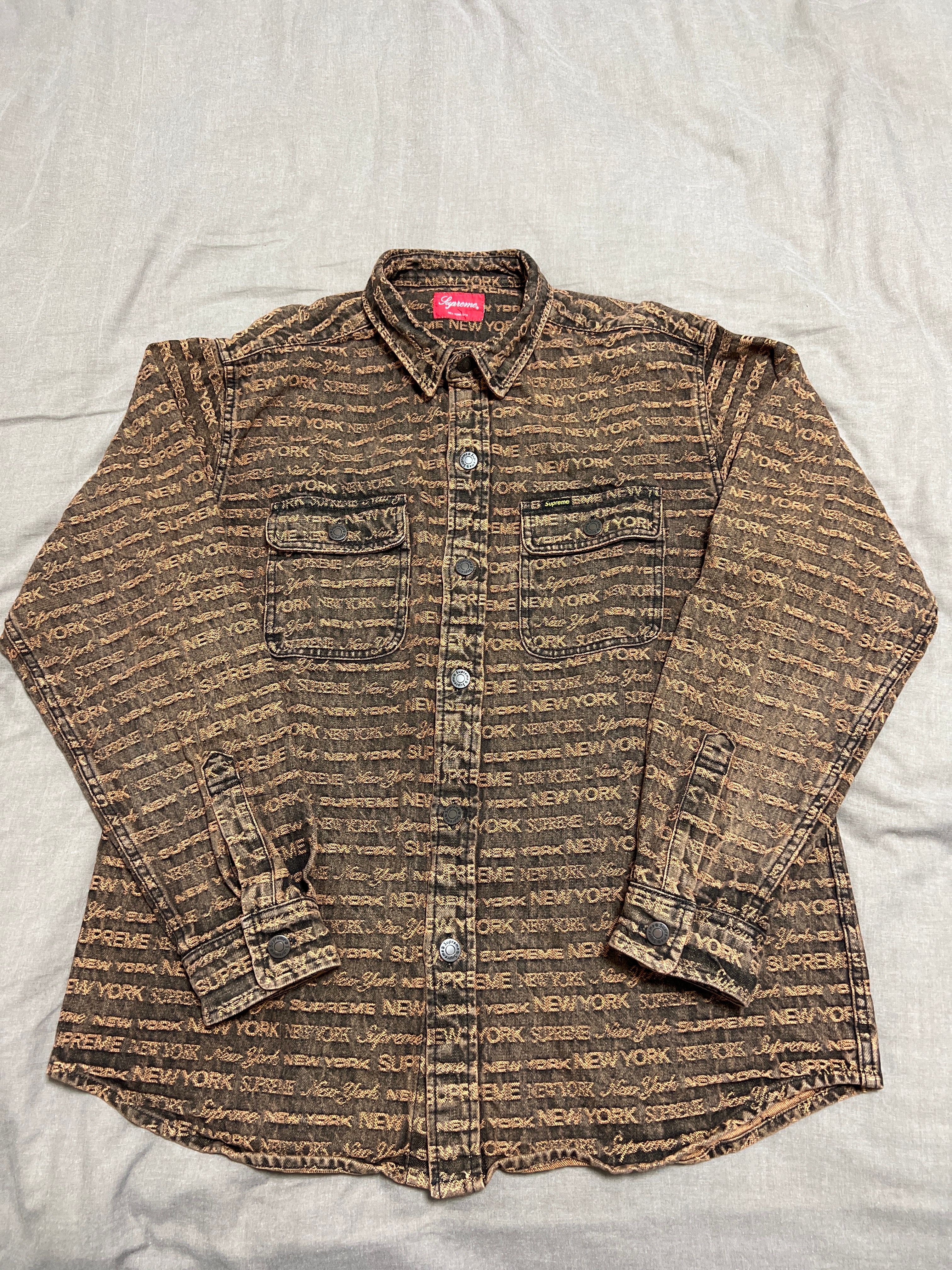 Supreme Multi Type Jacquard Denim Shirt 