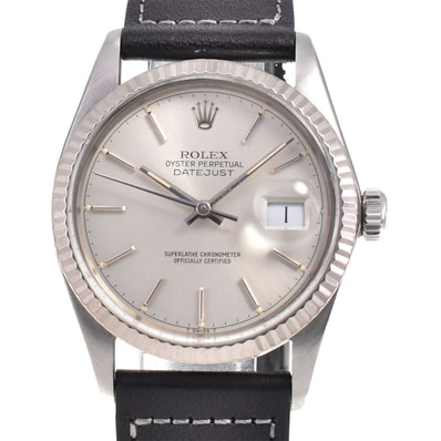 値下 ロレックス ROLEX 16014 ヴィンテージ オイスターパーペチュアル デイトジャスト WGベゼル Cal.3035 メンズ 美品 M#145856
