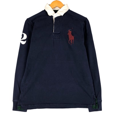 古着 ラルフローレン Ralph Lauren POLO RALPH LAUREN CUSTOM FIT ビッグポニー 長袖 ラガーシャツ メンズS相当/eaa593166