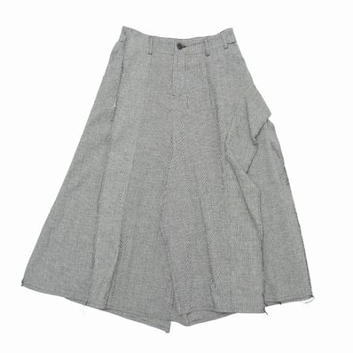 Yohji Yamamoto +NOIR ヨウジヤマモト プリュス ノアール パンツ サイズ1 パンツスカート 変形 千鳥格子 ブランド古着【中古】RA8947