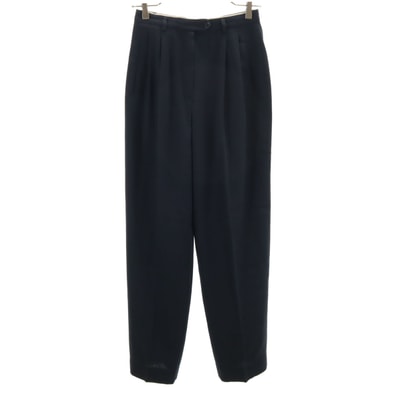 Emporio Armani エンポリオアルマーニ 90s イタリア製 オールド ハイウエスト テーパードパンツ 40 ネイビー タック