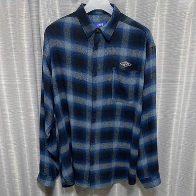 LFYT CLASSIC OMBRE PLAID SHIRT "NAVY"