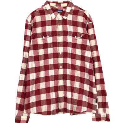 古着 パタゴニア Patagonia ORGANIC COTTON オーガニックコットン 長袖 コットンチェックシャツ メンズL相当/eaa676473