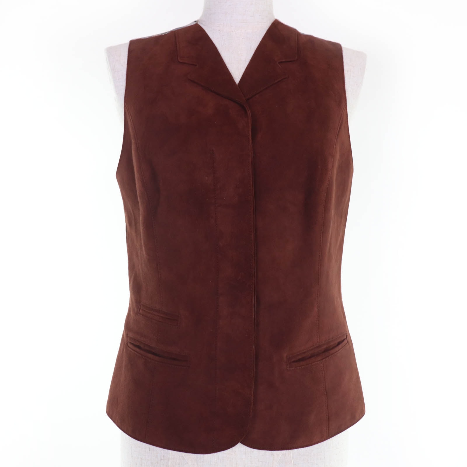 美品 エルメス ベスト 褐色の男達の伝説 ブラウン レディース 34