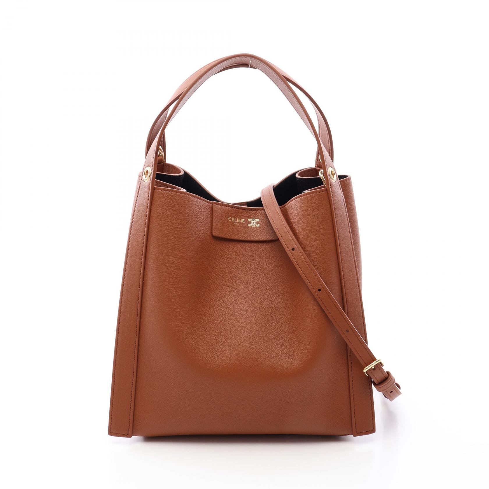 セリーヌ CELINE スモール キューボ 2WAY ハンドバッグ バッグ レザー レディース ブラウン系 124182T83GFY5 【新品】
