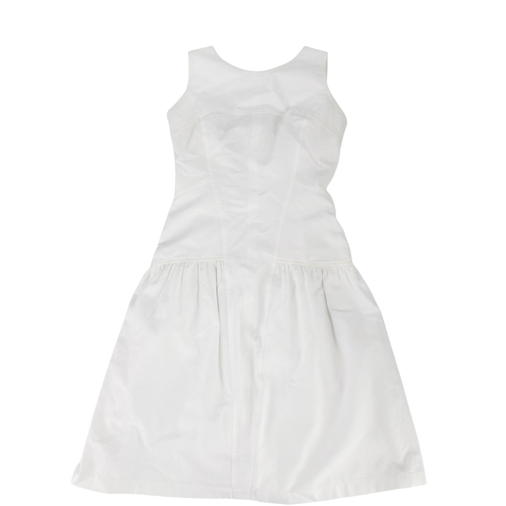 CHANEL シャネル ワンピース ココボタン ココマーク ココ ノースリーブ アパレル 服 38 ホワイト 白 コットン    レディース 春 夏【中古品】