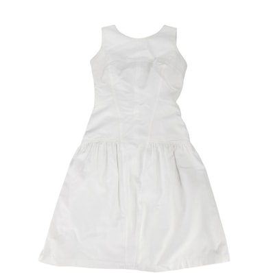 CHANEL シャネル ワンピース ココボタン ココマーク ココ ノースリーブ アパレル 服 38 ホワイト 白 コットン レディース 春 夏【中古品】