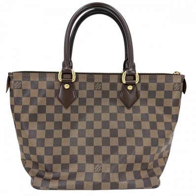 LOUIS VUITTON ルイヴィトン トートバッグ 肩掛け ダミエ サレヤPM ハンドバッグ ブラウン 茶 N51183 ゴールド金具 レディース【中古品】