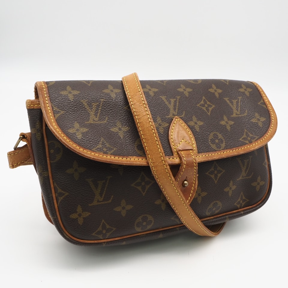 LOUIS VUITTON ルイ・ヴィトン モノグラム ジベシエールPM M42248 ショルダーバッグ ブラウン ベージュ コーティングキャンバス レザー レディース